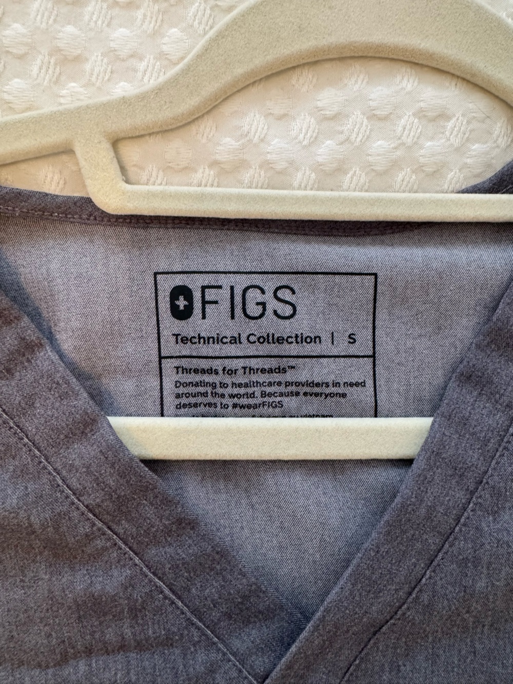 Figs Small Heather Gray Top